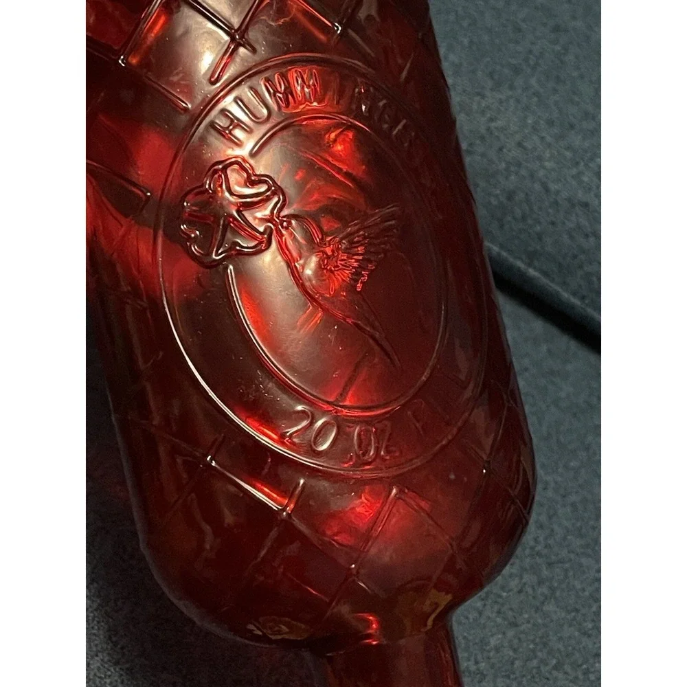 20oz Vintage Red Glass‎ Bottle Hummingbird Feeder Perky Pet Nectar Feeder Hanger